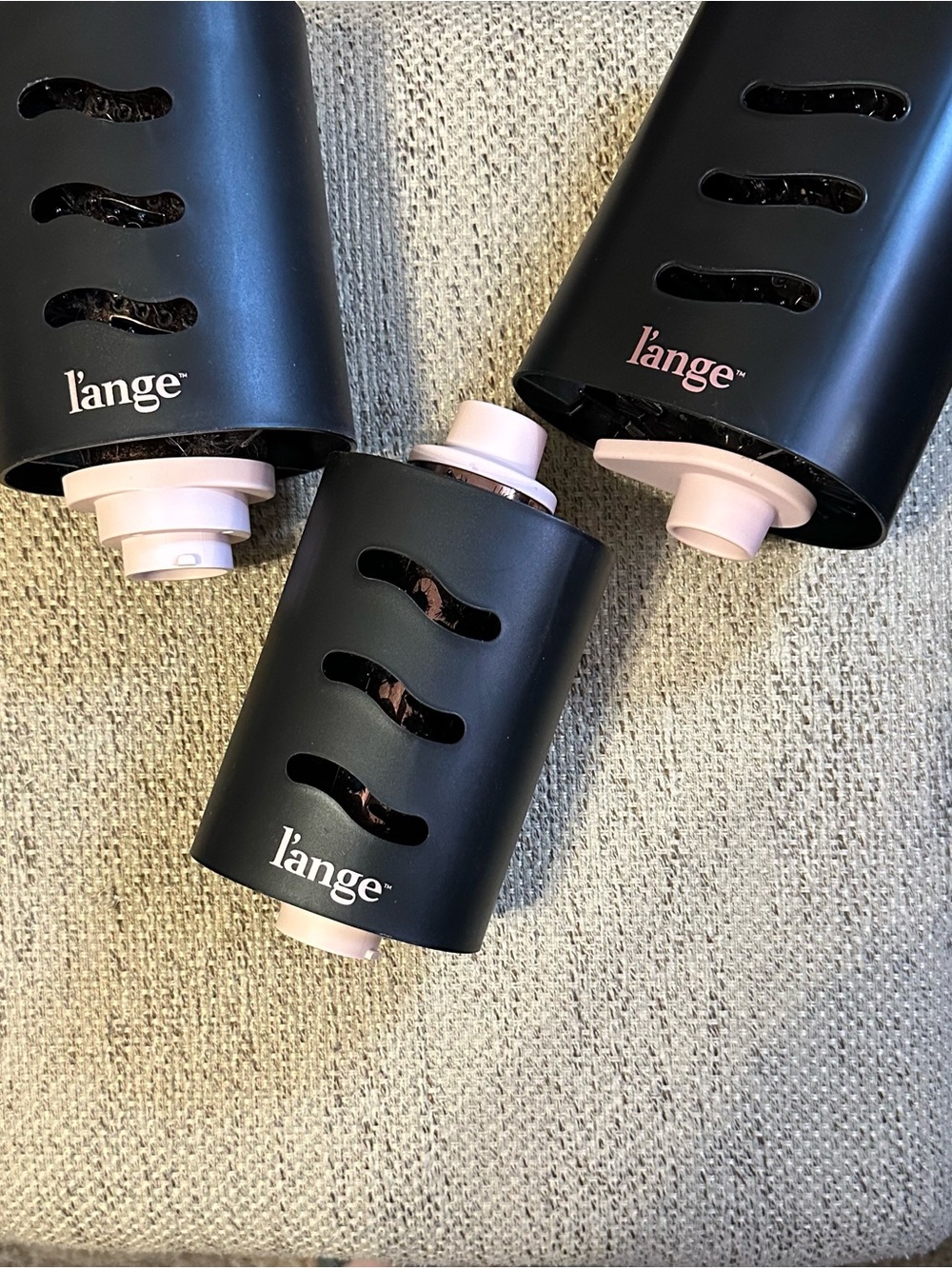 L'ange Black and Pale Pink Hot Rollers Set - Picture 3 of 4